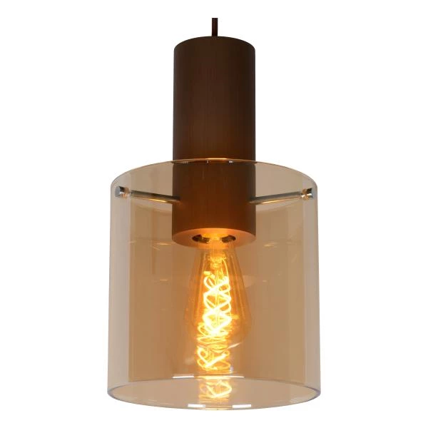 Lucide TOLEDO - Pendant light - Ø 20 cm - 1xE27 - Amber - detail 3